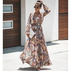 Poetry wrap maxi dress Size M. NWT